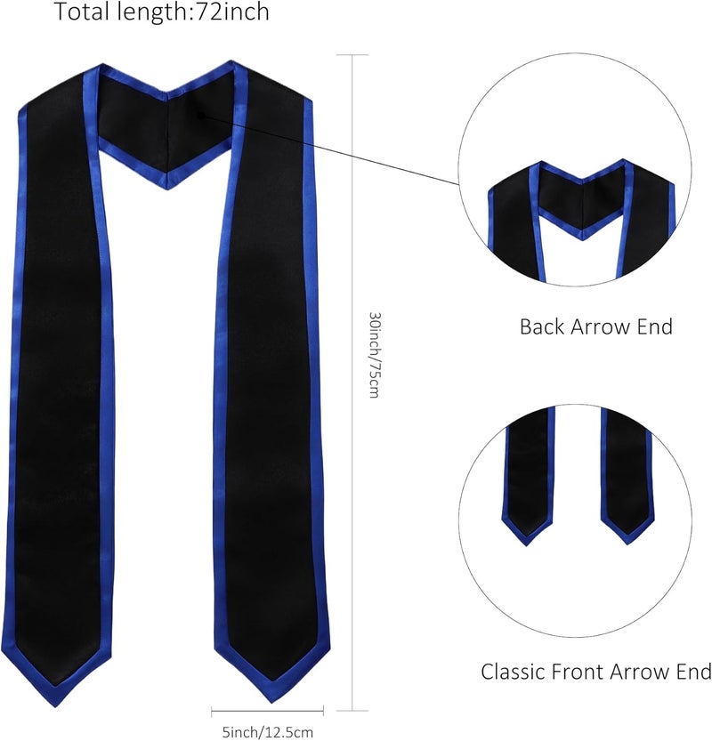 FtyFty Unisex Adult Graduation Honor Stole Classic End With Trim 72" Long - Image 4